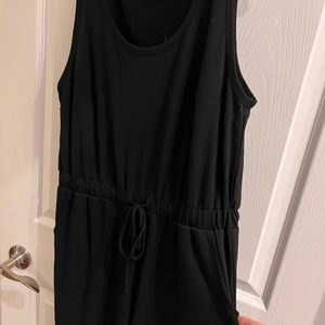 Black sleeveless jumpsuit (pants)